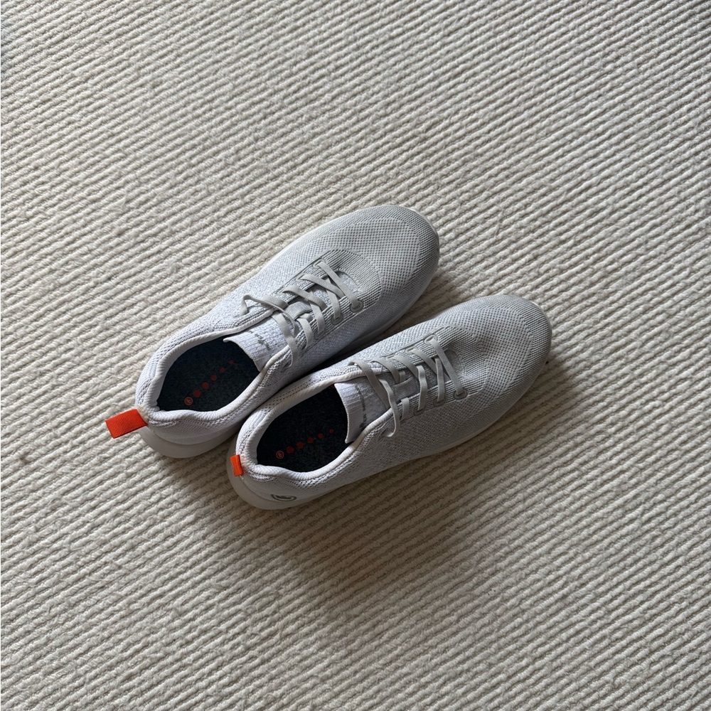 Peter Millar White Sneakers with Orange Accents
